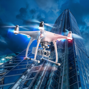 scannen van een gebouw met een drone